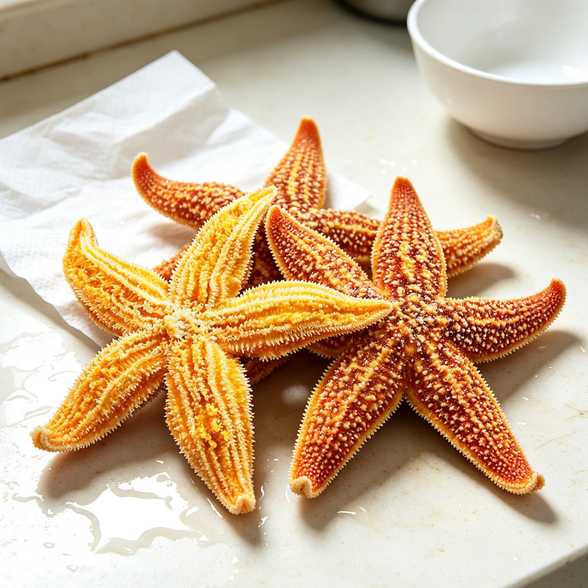 Golden Sea Stars Freshly Harvested