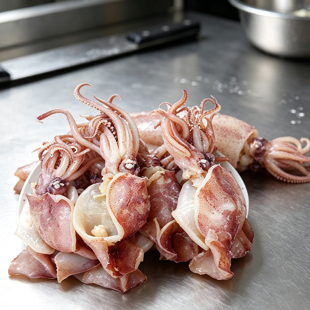 Fresh Raw Squid For Gourmet Cooking