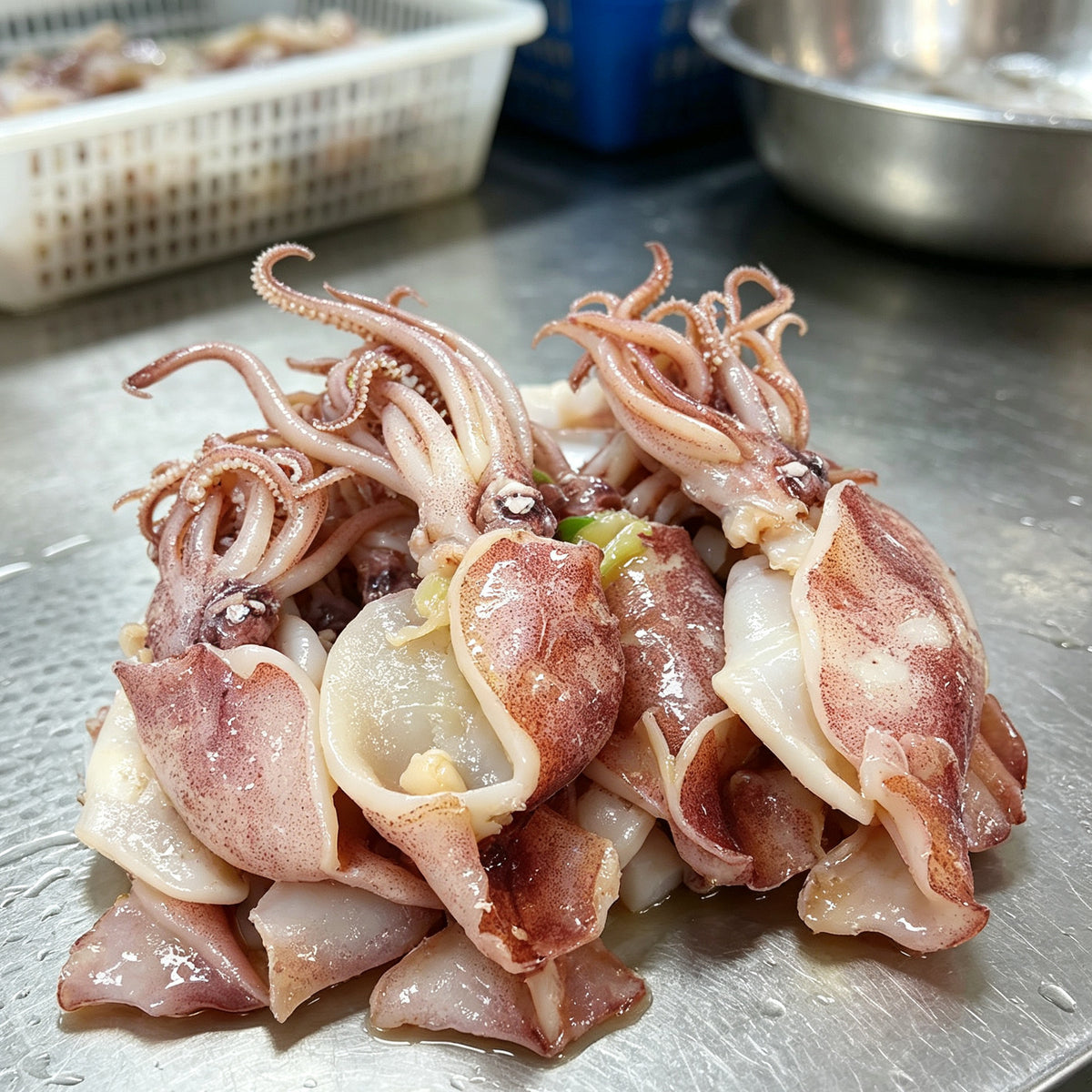 Fresh Raw Squid For Gourmet Cooking